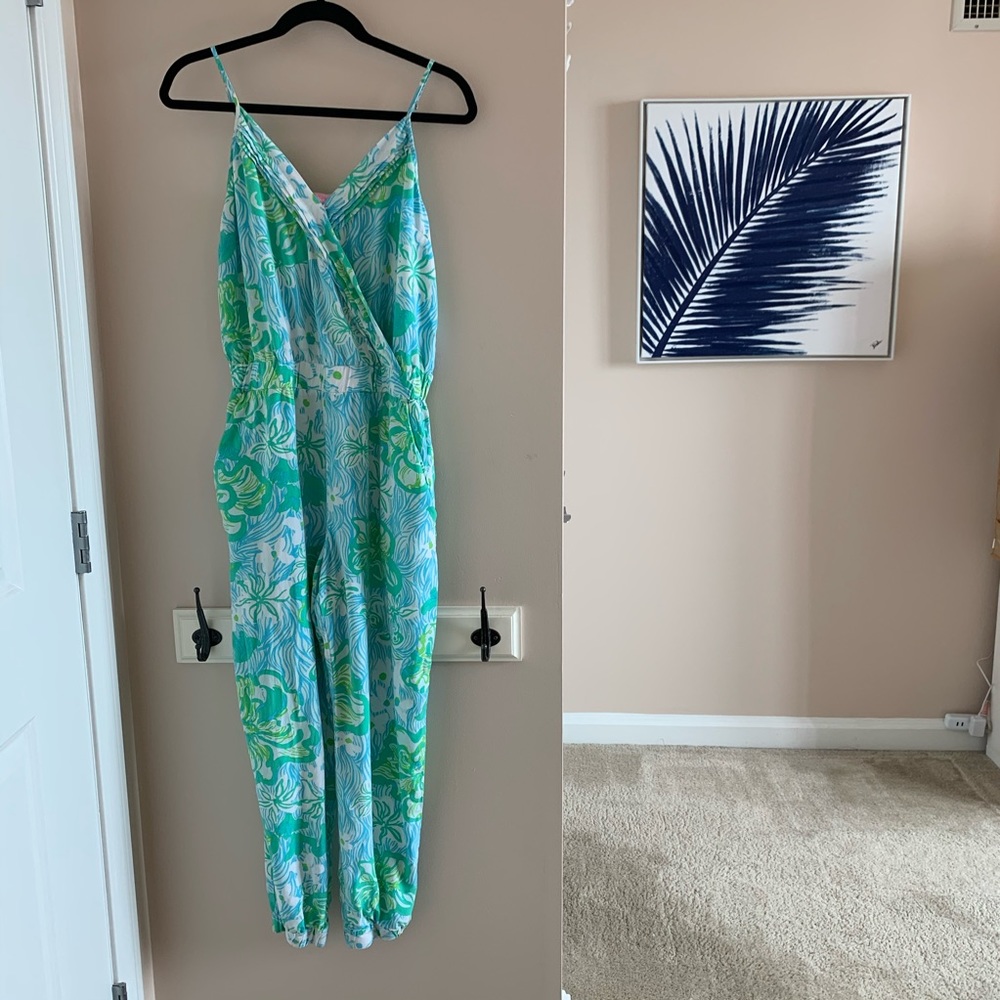 Lilly Pulitzer Melba Jumpsuit in Lagoon Green